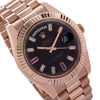 Rolex Day-Date II 218235 41MM Black Dial President Rose Gold