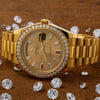 Rolex Day-Date II Diamond Watch, 218348 40mm, Champagne Dial FACTORY Diamond Bezel