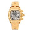 Cartier Roadster W62021Y2 47MM Chronograph White Dial With 18k Yellow Gold Bracelet