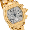 Cartier Roadster W62021Y2 47MM Chronograph White Dial With 18k Yellow Gold Bracelet