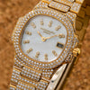 Patek Philippe 27MM White Diamond Dial With 11.75 CT Diamonds