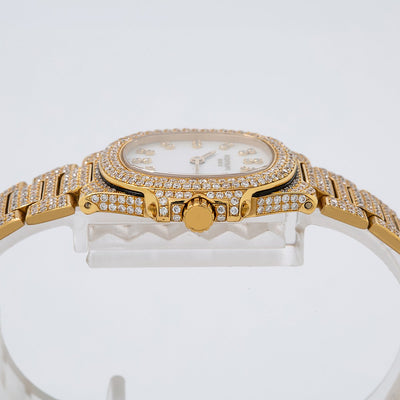 Patek Philippe 27MM White Diamond Dial With 11.75 CT Diamonds