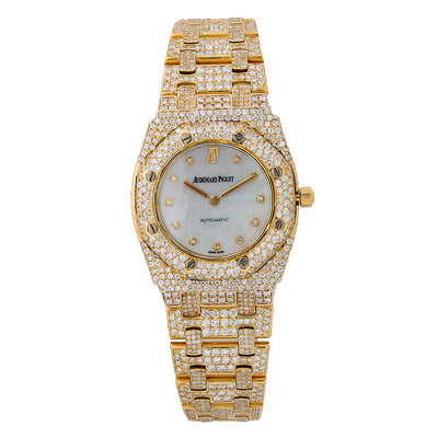 Audemars Piguet Royal Oak 27mm 67075BA White Diamond Dial With 9.00 CT Diamonds