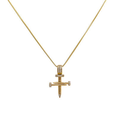 Unisex 14K YELLOW GOLD PENDANT WITH 0.8 CT DIAMONDS