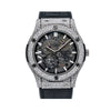 Hublot Classic Fusion Ultra-Thin 545.NX.0170.LR 45MM Black Dial With 9 Carat Diamonds Leather Bracelet