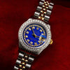 Rolex Lady-Datejust Diamond Watch, 69173 26mm, Blue Diamond Dial With 1.05 CT Diamonds Two Tone Bracelet