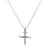 Unisex 14k White Gold Pendant with 0.30 Ct Diamonds