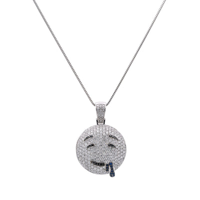 14k White Gold Pendant with 2.7 Ct Diamonds