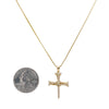 Unisex 14k Yellow Gold Cross with 0.35 Ct Diamonds