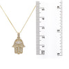 Men's 14K Yellow Gold Hamsa Pendant with 2.45 CT Diamonds