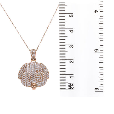 14k Rose Gold Pendant with 2.68 Ct Diamonds