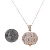 14k Rose Gold Pendant with 2.68 Ct Diamonds