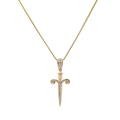 14k Yellow Gold Pendant with 0.29 Ct Diamonds