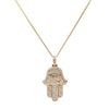 14k Yellow Gold Hamsa Pendant with 2.05 Ct Diamonds