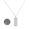 Men's 14K White Gold Dog Tag Pendant with 3.07 CT Diamonds