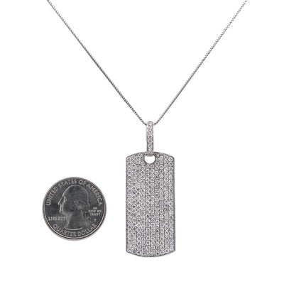 14k White Gold Pendant with 4.25 Ct Diamonds