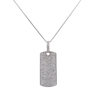 14k White Gold Pendant with 4.25 Ct Diamonds