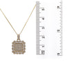 14K Yellow Gold Double Square Women's Pendant with 3.00CT Diamonds