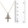 Men's 14K Yellow Gold Ankh Pendant with 1.85 CT Diamonds