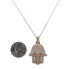 Men's 14K Rose Gold Hamsa Pendant with 2.95 CT Diamonds