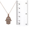 14K Rose Gold Hamsa Pendant with 2.45 CT Diamonds