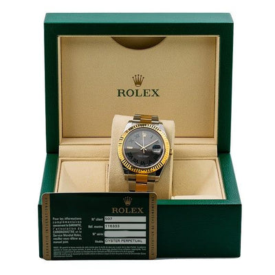 Rolex Datejust II 116333 41MM Silver Dial With 18K Two Tone Bracelet