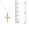 Unisex 14K Yellow Gold Cross of Nails Pendant with 0.48 CT Diamonds