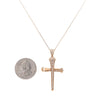 Unisex 14K Yellow Gold Cross of Nails Pendant with 0.48 CT Diamonds