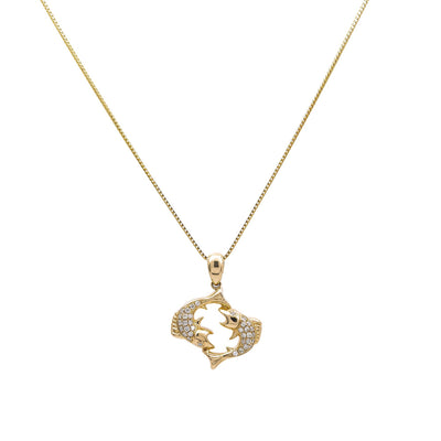 14k Yellow Gold Pendant with 1.25 Ct Diamonds