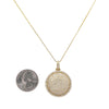 Men's 14K Yellow Gold Circle Pendant with 3.71 CT Diamonds