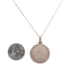 14K Rose Gold Circle Pendant with 3.71 CT Diamonds