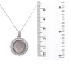 14K White Gold Sunflower Women's Pendant with 1.52CT Diamonds