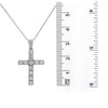 Unisex 14K White Gold Cross Pendant with 2.20 CT Diamonds