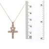 Unisex 14K Rose Gold Ankh Pendant with 1.85 CT Diamonds