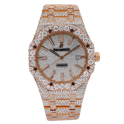 Audemars Piguet Royal Oak 15400OR 41MM White Diamond Dial With 27.75 CT Diamonds