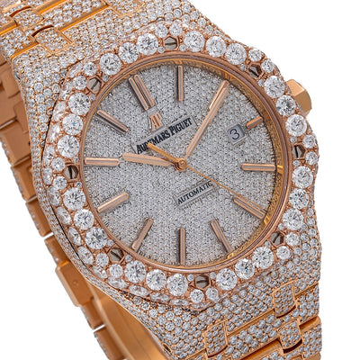 Audemars Piguet Royal Oak 15400OR 41MM White Diamond Dial With 27.75 CT Diamonds