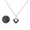 14K White Gold Floating Hearts Women's Pendant with 1.76CT Diamonds