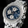 Breitling Chronomat Evolution A13356 45MM Black Dial With 2 CT Diamonds