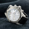 Breitling Chronomat Evolution A11370 42MM White Diamond Dial With 4.00 CT Diamonds