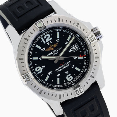 Breitling Colt A74388 44MM Black Dial With Rubber Bracelet