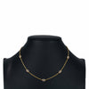 18K Yellow Gold Women's Necklace, 18" chain and diamonds