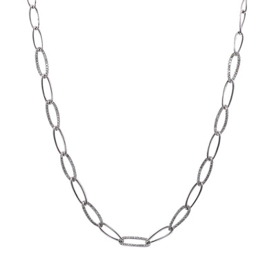 18K White Gold Women's Necklace, 18" chain