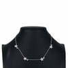 18K White Gold Women's Necklace, 18" chain and diamonds