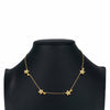 18K Yellow Gold Women's Necklace, 18" chain and diamonds