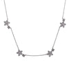 18K White Gold Women's Necklace, 18" chain and diamonds