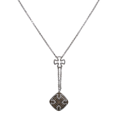 14K White Gold Women's Necklace, chain and diamonds