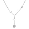 18K White Gold Women's Necklace, 18" chain and diamonds