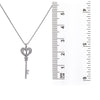 18K White Gold Key Women's Pendant with 0.61CT Diamonds