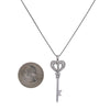 18K White Gold Key Women's Pendant with 0.61CT Diamonds