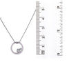 Floating Circle Women's Pendant with 0.35CT Diamonds available in White & Yellow Gold